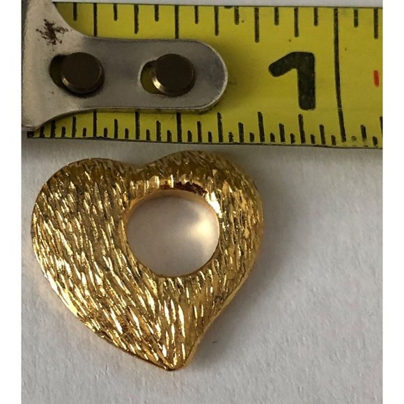 Charms-50 Pcs Textured Gold Plated Heart Charms - Wholesale - Picture 4 of 6